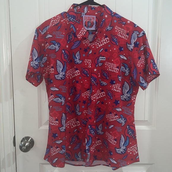 Women’s XL DIXXON party shirt GIVE ‘EM THE BIRD - Picture 3 of 4
